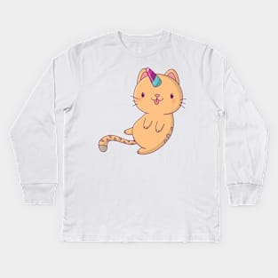 Space Cat Kids Long Sleeve T-Shirt